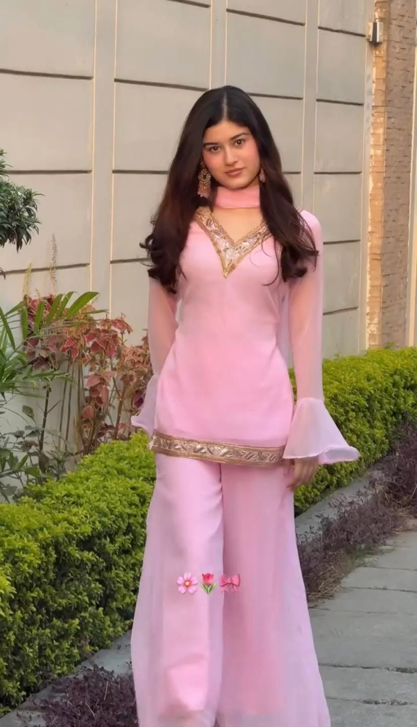 Georgette Sequence Three Piece