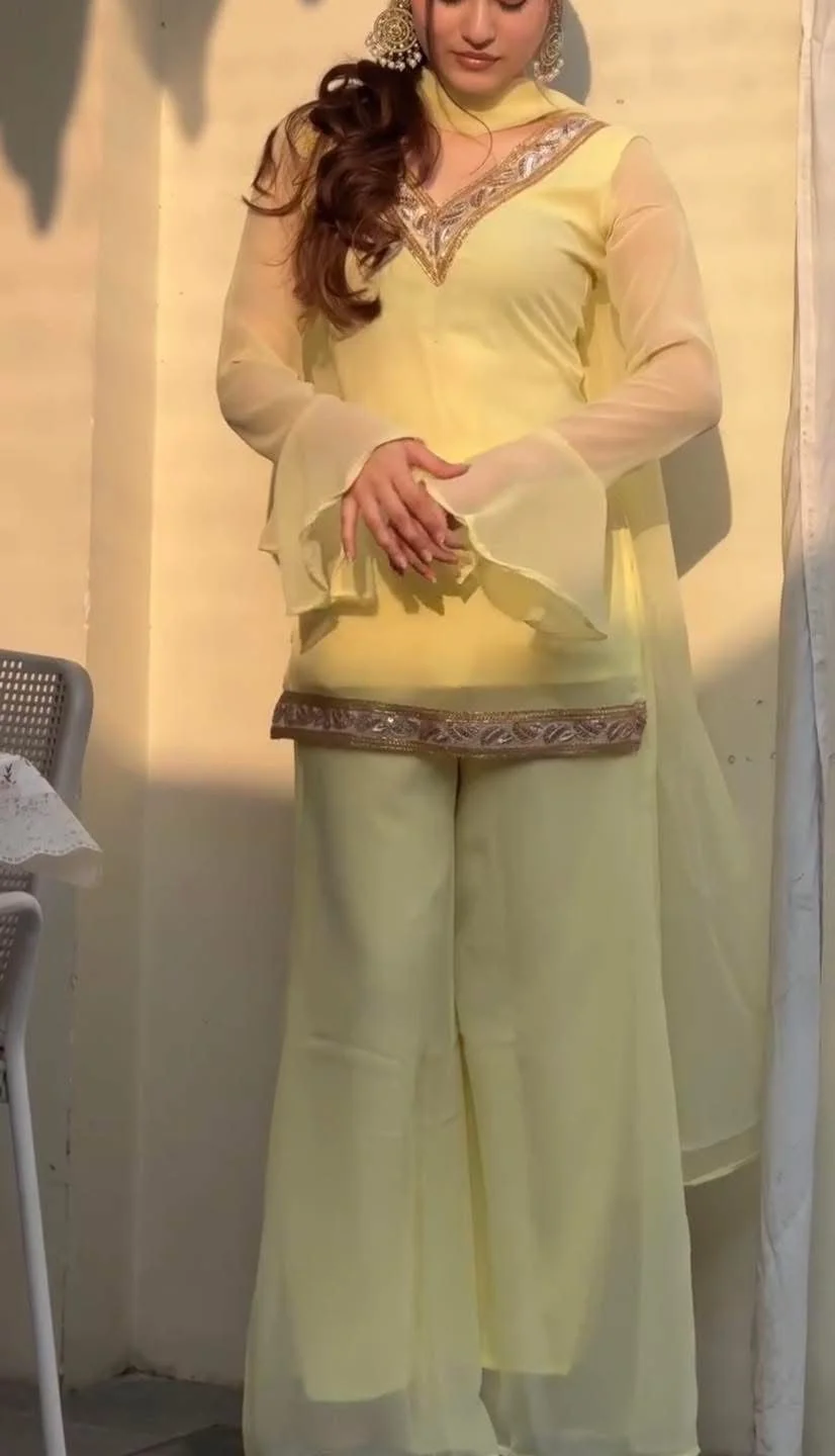 Georgette Sequence Three Piece