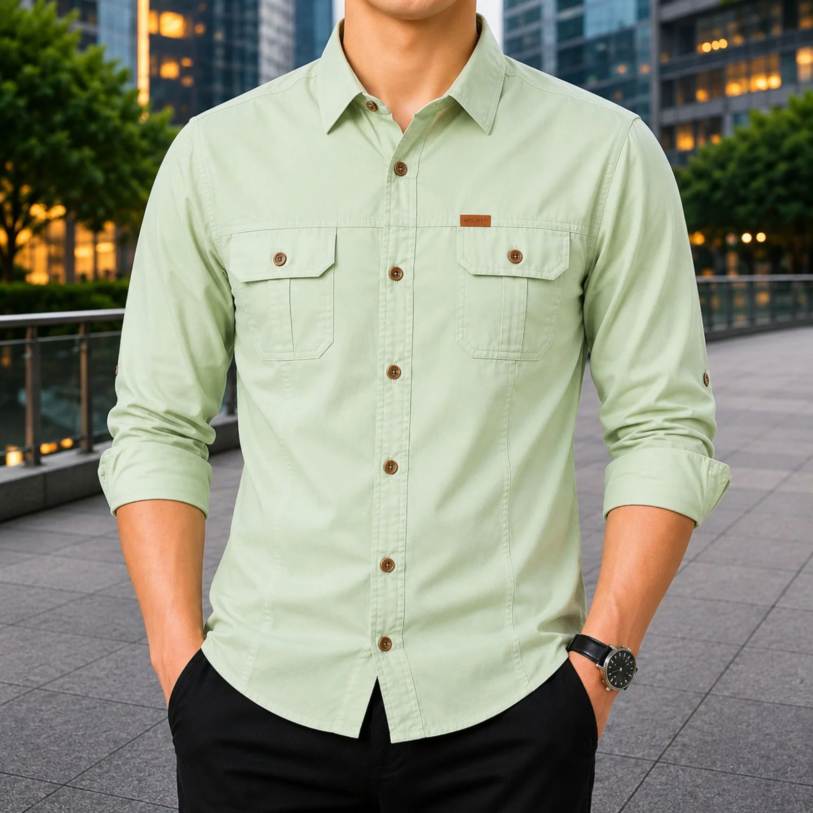Stylish Full Sleeve Panel Shirt